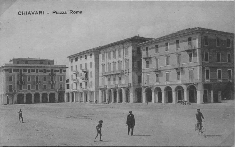 Chiavari 1910: Piazza Roma - at the time Stadio dell'Entella - photo by Riccardo Penna