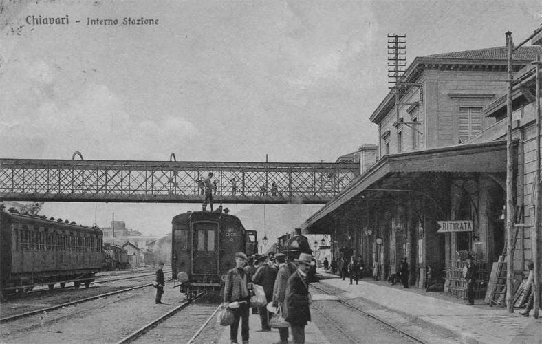 Chiavari 1916: stazione ferroviaria, il cavalcavia - foto di Riccardo Penna