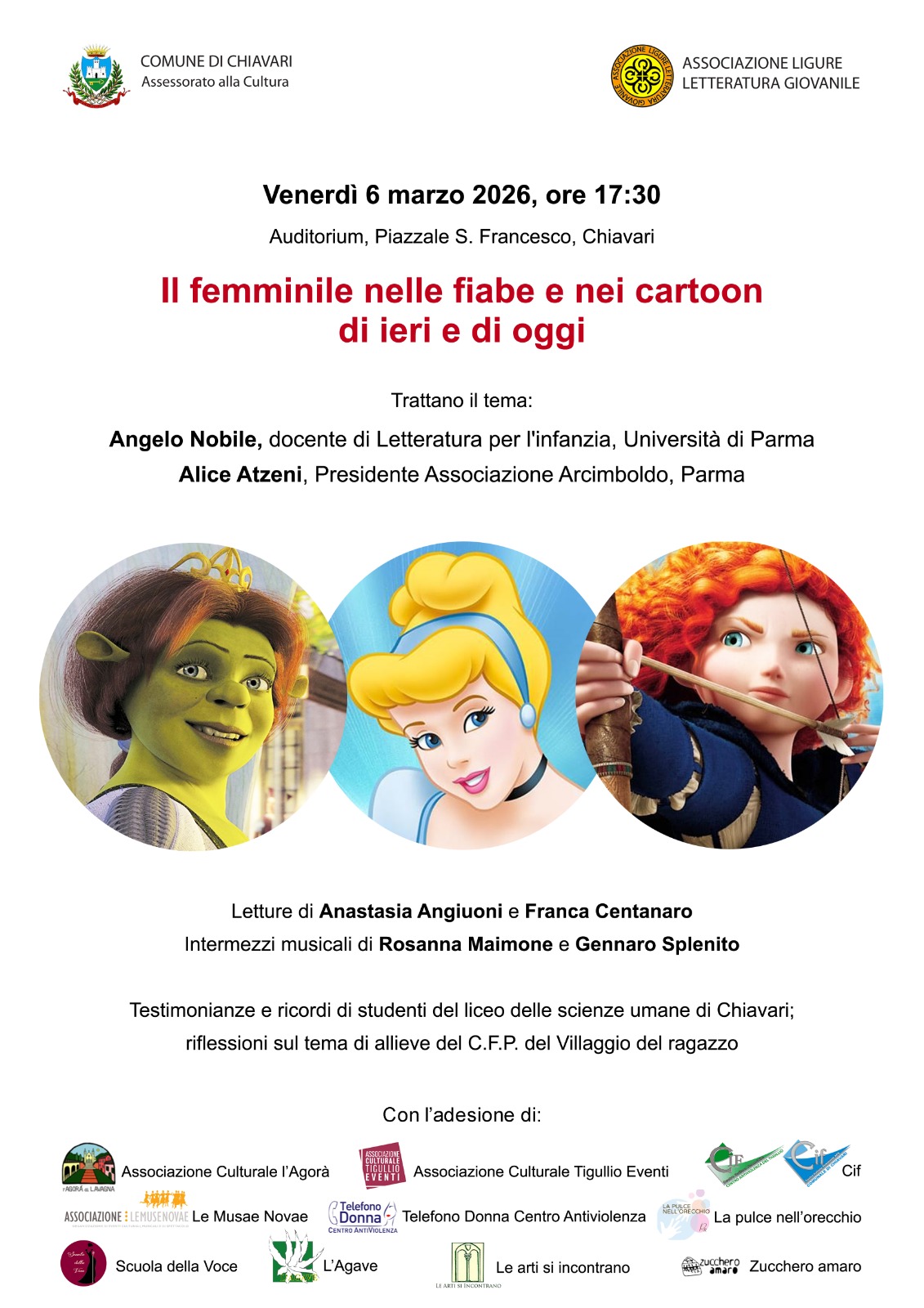 locandina il femminile nelle fiabe e nei cartoon di ieri e di oggi (1)