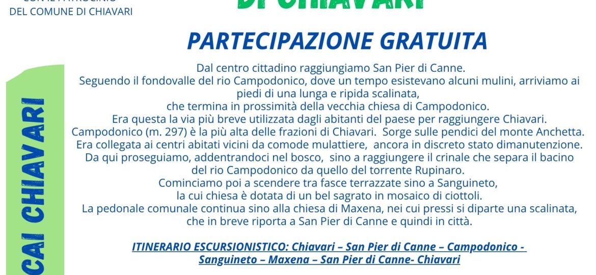 Giro frazioni Chiavari